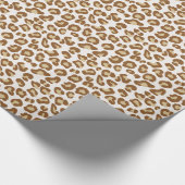 Schneeleopard Print, Beige, Tan und Creme Geschenkpapier (Ecke)