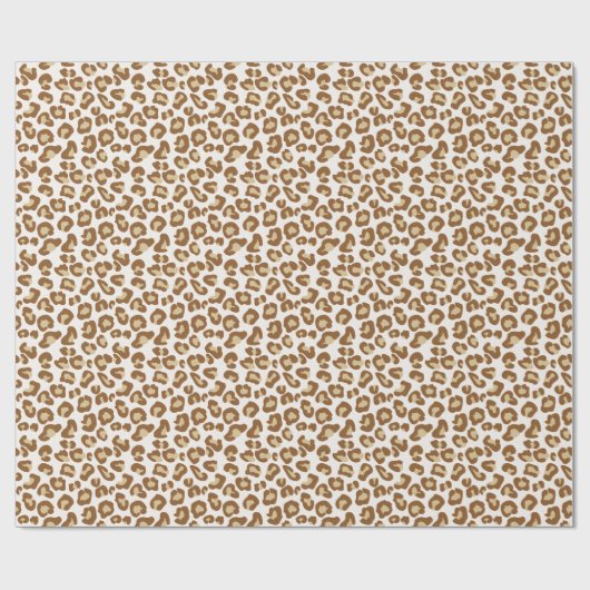 Schneeleopard Print, Beige, Tan und Creme Geschenkpapier (Flach)
