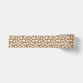 Schneeleopard Print, Beige, Tan und Creme Ripsband (Vorderseite)