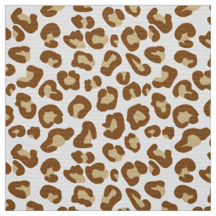 Schneeleopard Print, Beige, Tan und Creme Stoff