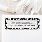 Schneeleopard Print Rücksendeadressen-Aufkleber (Insitu)