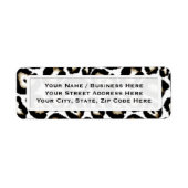 Schneeleopard Print Rücksendeadressen-Aufkleber (Vorne)