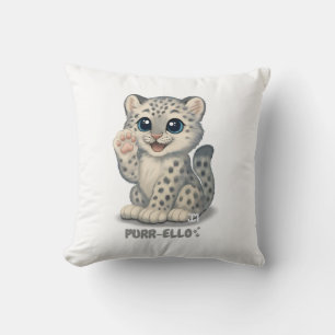 Schneeleopard - Purr-ello Kissen
