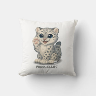 Schneeleopard - Purr-ello Kissen