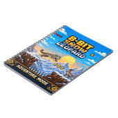 Schneeleopard, Retro-8-Bit-Pixelkunst Notizblock (Linke Seite)