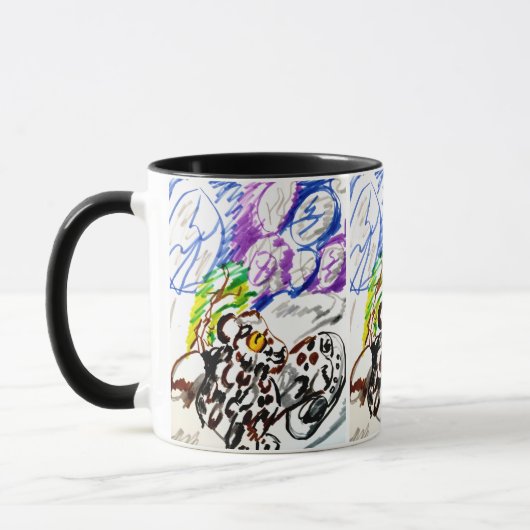 Schneeleopard-Set Tasse (Links)