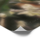 SCHNEELEOPARD SPRINGTIME BLUME POSTER (Ecke)