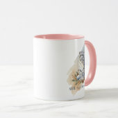 Schneeleopard Still Soft Grounded Kunst Tasse (VorderseiteRechts)