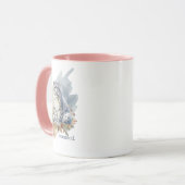 Schneeleopard Still Soft Grounded Kunst Tasse (Vorderseite Links)