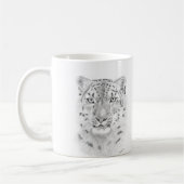 Schneeleopard - Tasse tierischer Kunst (Links)