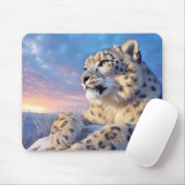 Schneeleopard Tierart Majestic Wild Mousepad (Mit Mouse)