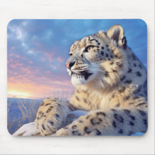 Schneeleopard Tierart Majestic Wild Mousepad