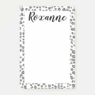 Schneeleopard-Tierdruckausdruck - IT-Notepad Post-it Klebezettel