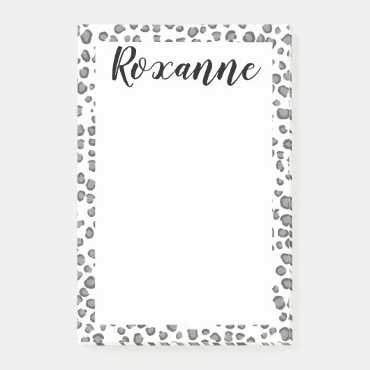 Schneeleopard-Tierdruckausdruck - IT-Notepad Post-it Klebezettel (Vorderseite)