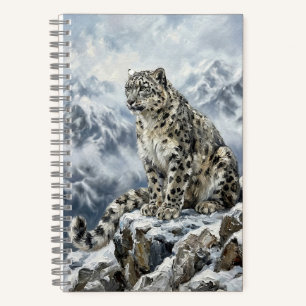 Schneeleopard Totem Journal – Wildtier-Fine-Art Notizblock