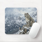 Schneeleopard-Totem-Mauspad - Feine Tierwelt-Kunst Mousepad (Mit Mouse)
