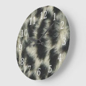 Schneeleopard-Uhr Große Wanduhr (Winkel)