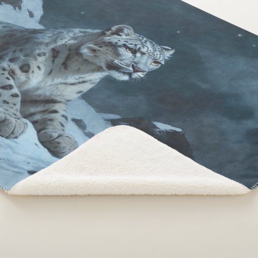 Schneeleopard und Vollmond Sherpadecke (3/4)