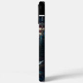 Schneeleopard unter der Sternenflagge Case-Mate iPhone Hülle (Rückseite / Links)