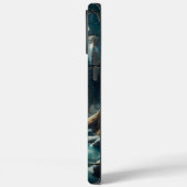 Schneeleopard unter Mondlicht Case-Mate iPhone Hülle (Rückseite / Links)