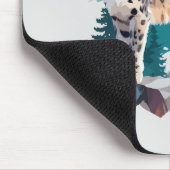 Schneeleopard Vector Art Animal in Majestic Mousepad (Ecke)