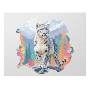 Schneeleopard Vector Art Animal in Majestic Notizblock
