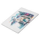 Schneeleopard Vector Art Animal in Majestic Notizblock (angewinkelt)