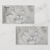 Schneeleopard Visitenkarte (Vorne/Hinten)