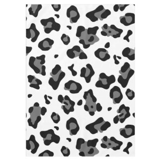 Schneeleopard weiß Tierdruck Ozelot Gepard Tischdecke