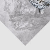 Schneeleopard Wildkatze Aquarell Seidenpapier (Detail)