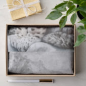 Schneeleopard Wildkatze Aquarell Seidenpapier (Geschenk)