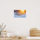 Schneeleopard Wildtier Natürliche Umgebung Poster (Küche)