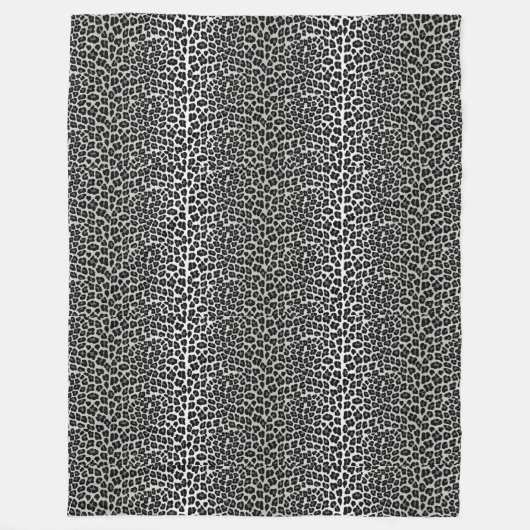 Schneeleoparddruck Fleecedecke (Vorderseite)