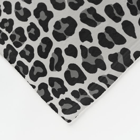 Schneeleoparddruck Fleecedecke (Ecke)