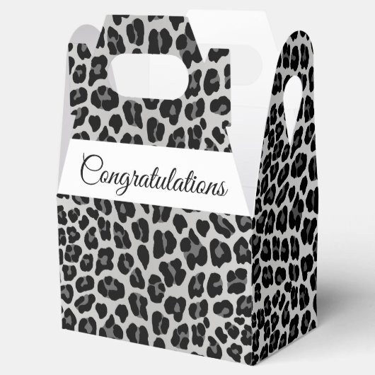 Schneeleoparddruck Geschenkschachtel (Geöffnet)