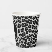 Schneeleoparddruck Pappbecher (Rückseite)