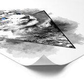 Schneeleoparddruck Poster (Ecke)