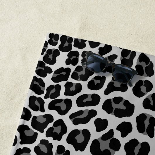 Schneeleoparddruck Strandtuch (Beispiel)