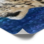 Schneeleoparden Courage Motivierend Poster (Ecke)