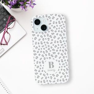 Schneeleoparden-Druck Modern Monogramm Case-Mate iPhone Hülle