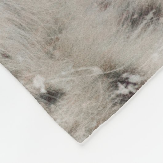 Schneeleoparden Fleecedecke (Ecke)