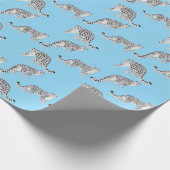 Schneeleoparden Geschenkpapier (Ecke)