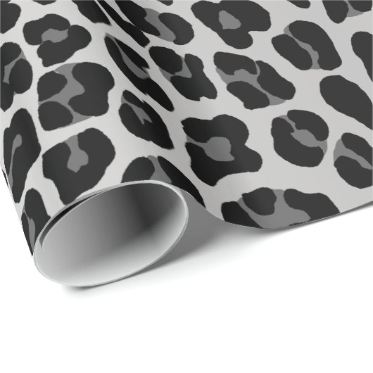 Schneeleoparden Geschenkpapier (Rolleneckpunkt)