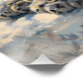 Schneeleoparden schlafen im Schnee Poster (Ecke)