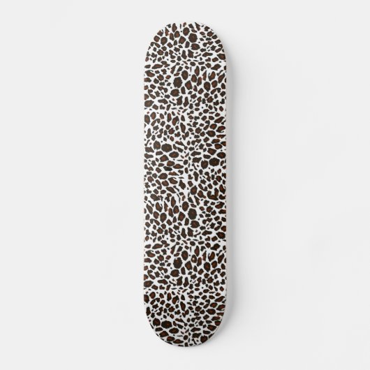 Schneeleopardin Skateboard (Vorderseite)