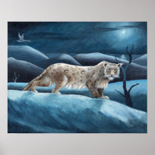Schneeleopardplakat Poster