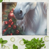 Schneelicht: Das verzauberte Weihnachtslied Geschirrtuch (Gefaltet)