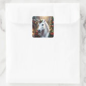 Schneelicht: Das verzauberte Weihnachtslied Quadratischer Aufkleber (Tasche)