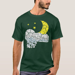Schneelicht Mond gestört T-Shirt