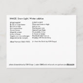 SCHNEELICHT POSTKARTE (Rückseite)